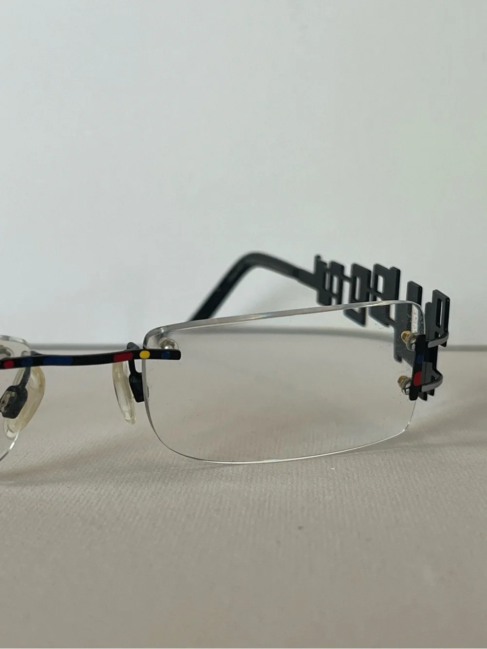 Vintage Yabi Art Abendzauber 4531 6596 Rimless Geometric Eyeglasses Germany